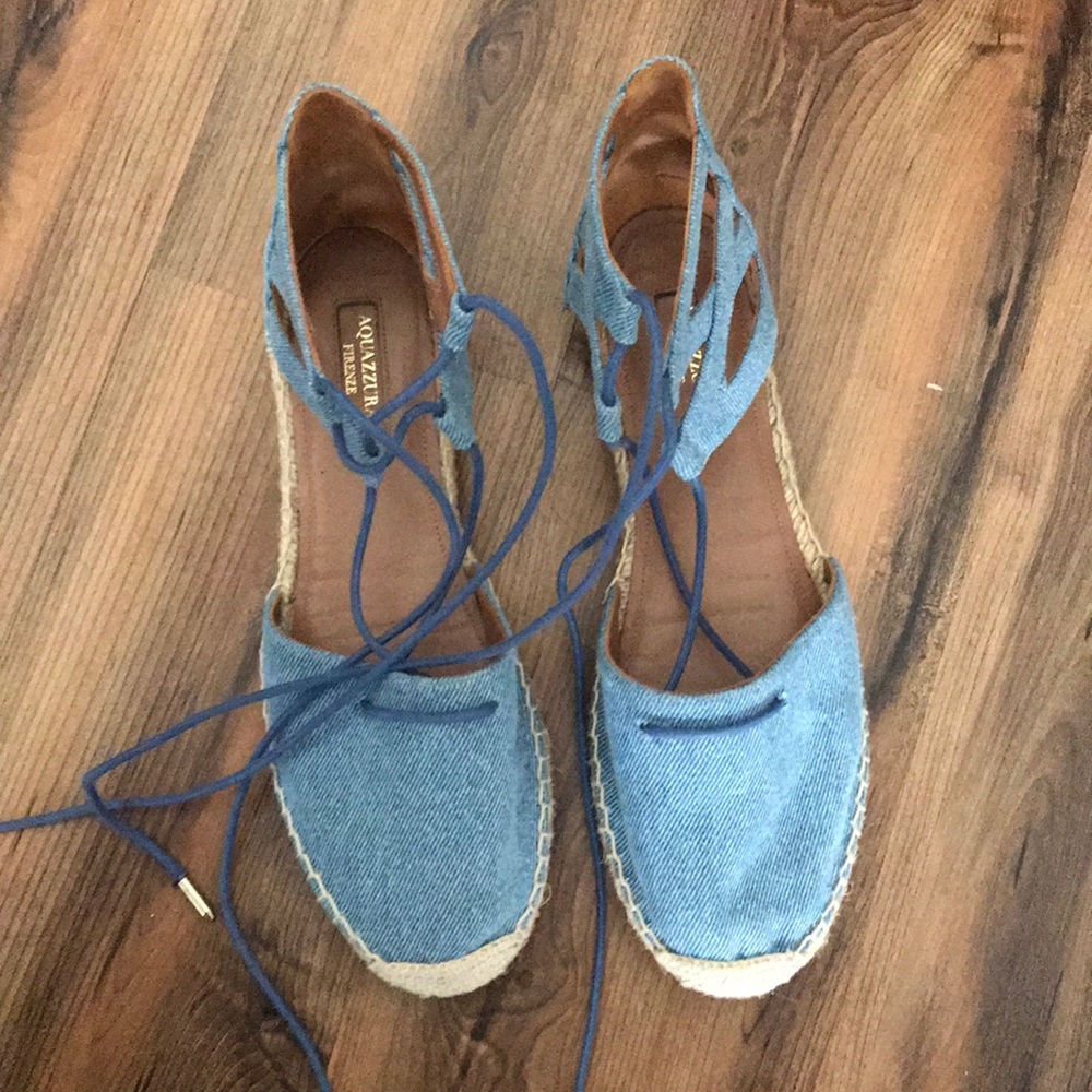 Aquazzura Denim Espadrilles